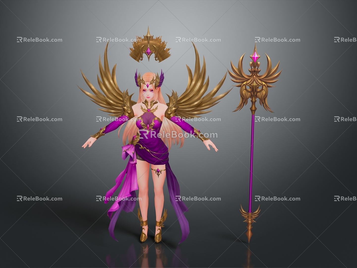 Female Elf Cartoon Witch Magic Witch Magic Girl Magician Elf Mage Warlock Wizard 3d model