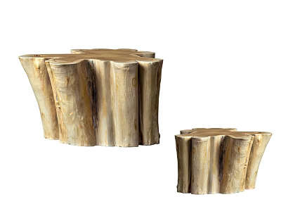 Coffee Table Wood Carving-Ji Bianji Root Carving Living Room Home Homestay Hand-made Solid Wood Nordic Low Table 3d model