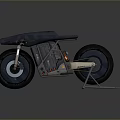 Black Electric Motorcycle With Sleek Design Large Wheels And Battery Pack
