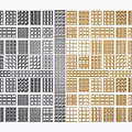 Diverse Decorative Grid Patterns Featuring Gray And Beige Color Styles 3d model