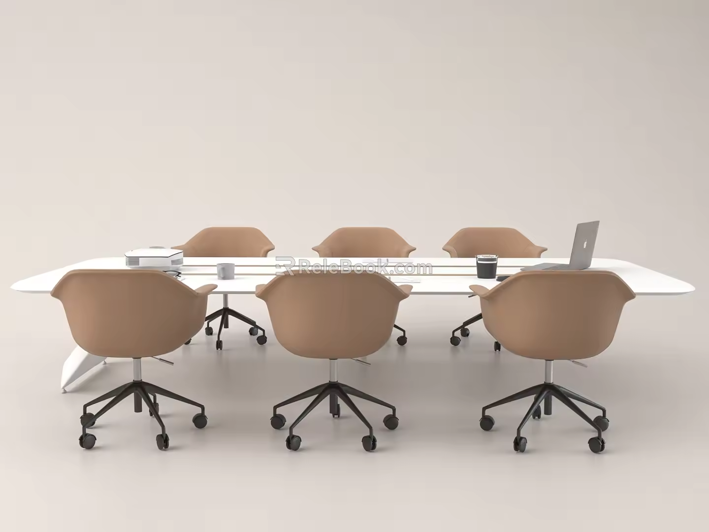 Modern Conference Table and Chair 3d model