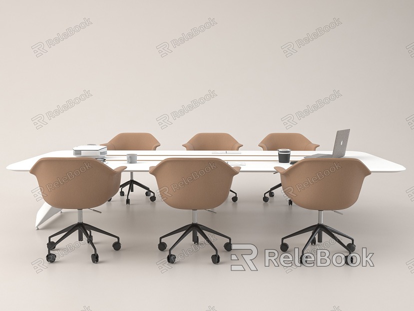 Modern Conference Table and Chair model