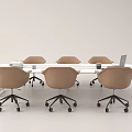Modern Conference Table and Chair 3d model