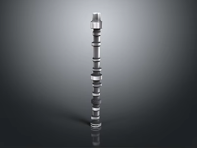 High Quality Industrial Metal Camshaft With Precision Engineered Rings And Smooth Surface 3d model