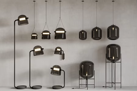 Modern combination lamp chandelier floor lamp table lamp 3d model