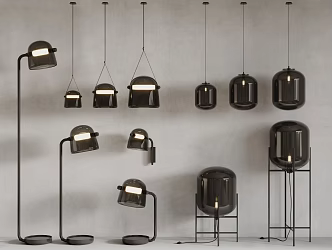 Modern combination lamp chandelier floor lamp table lamp 3d model