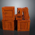 Wooden Storage Boxes For Household Items With Various Sizes Stacked And Open Lids