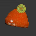 Orange Beanie With Pom Pom And Full Sail University Logo For Daily Use