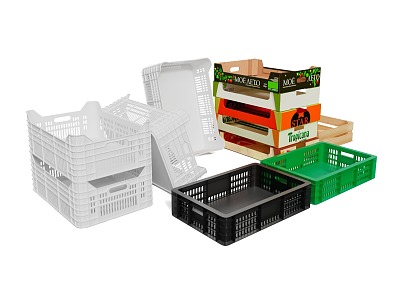 Modern plastic basket packing box turnover box model