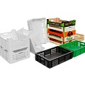 Modern plastic basket packing box turnover box 3d model