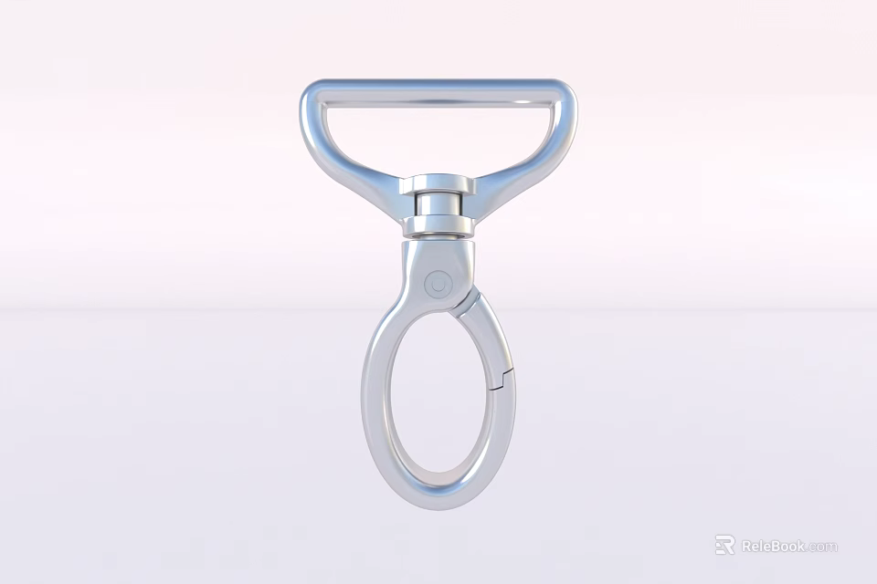Industrial Equipment Stainless Steel Metal Hook With D Ring For Heavy Duty Connections 3d model 