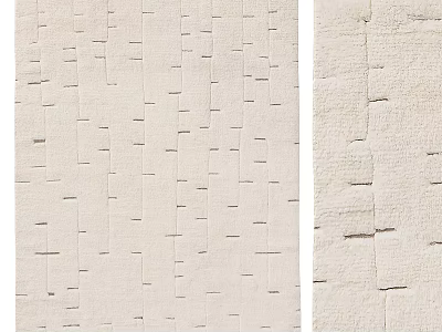 Light Colored Square Rug With Woven Stitching Texture And Modern Simple Design 3d model