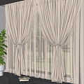 gauze curtain curtain 3d model