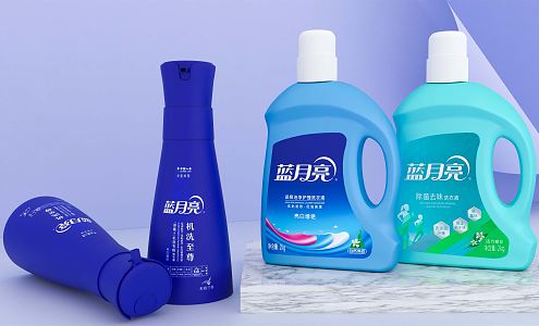 Modern laundry detergent daily necessities cleaning toiletries hand sanitizer 3d model