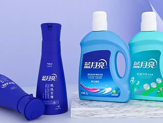 Modern laundry detergent daily necessities cleaning toiletries hand sanitizer 3d model