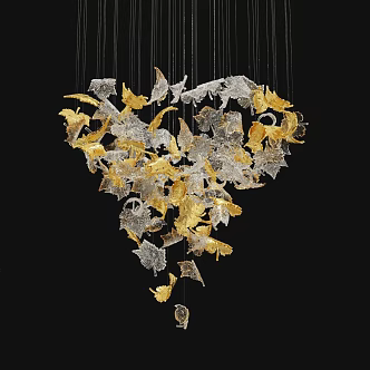 Modern crystal chandelier water chandelier 3d model
