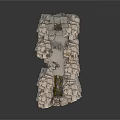 Modern Gray Stone Structure With Irregular Blocks Natural Texture 3D Rendered