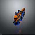 Blue And Orange NERF Toy Blaster With Playful Design And Grip Details