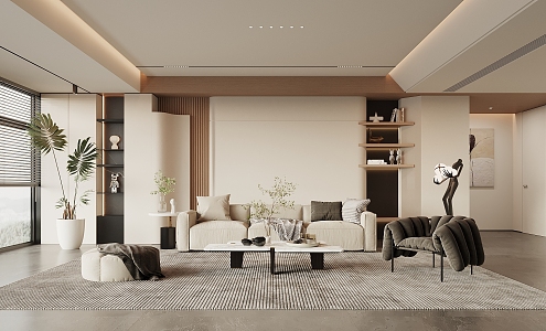 modern living room 3d model