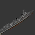 Powerful Naval Battleship Weapon Featuring Main Turrets and Military Deck Structure