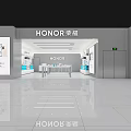 HONOR Retail Showroom Interior With Product Displays Counters And Elevators