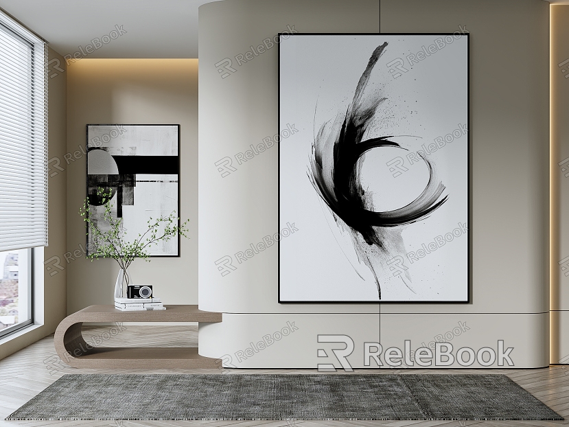 Modern abstract painting model