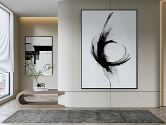 Modern abstract painting 3d model