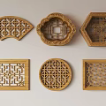 Wooden Carved Lattice Windows With Various Shapes And Intricate Patterns