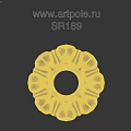 White Decorative Circular Component With Petal Shaped Design And Central Hole