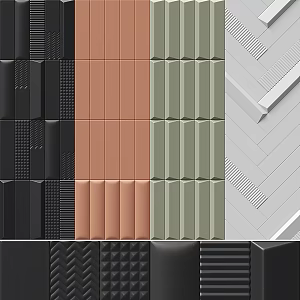 Modern wall decoration wall 3d model