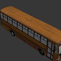 Modern Orange City Bus with Multiple Windows Sleek Doors and Exterior Design