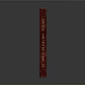 Red Hardcover Book With Classic Dark Border And Textured Cover On Reflective Surface