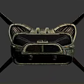 Futuristic Cosmic Spaceship With Streamlined Metallic Body And Detailed Cockpit Structure
