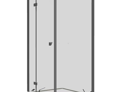 Modern Shower Sauna Interior With Glass Door And Stylish Design Elements 3d model