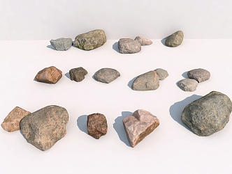 stone rock stone 3d model