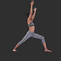 Woman Practicing Yoga Pose In Activewear With Stretched Arms And Legs