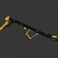Yellow And Black Industrial Mechanical Conveyor With Long Frame And Wheels
