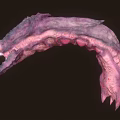 Mysterious Purple Pink Fantasy Creature With Spiked Body And Sharp Claws