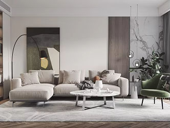 modern living room 3d model