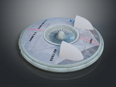 Circular Sensor Component Design AX1203 With 3.0V Label And White Covers 3d model