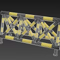 Yellow And Black Portable Traffic Barrier For Road Safety And Construction Zones