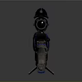 Futuristic Sci Fi Weapon Design With Blue Glowing Accents And Mechanical Structure