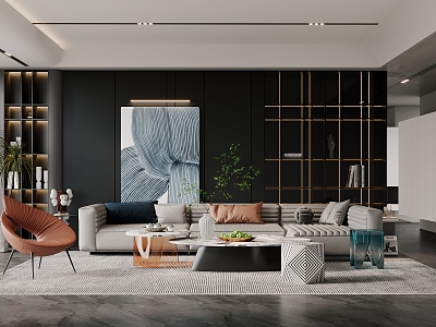 modern living room model