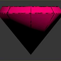 Stunning Vibrant Pink Diamond With Polished Facets And Glossy Reflective Surface