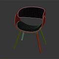 Modern Leisure Chair With Wooden Frame Black Cushioned Seat And Backrest Design