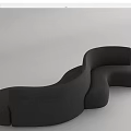 Modern Curved Sectional Sofa in Light and Dark Upholstered Designs