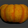 Fresh Round Orange Pumpkin With Red Stripes For Home Decor And Kitchen Use