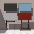 Sleek Modern LED TV With Clear Display On Metal Stand And Stylish Design