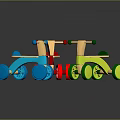 Colorful Kids Wooden Balance Bikes Blue Red Green with Wheels and Handles
