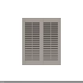 Modern White Window Shutters Featuring Double Panel And Adjustable Slats For Home Windows 3d model